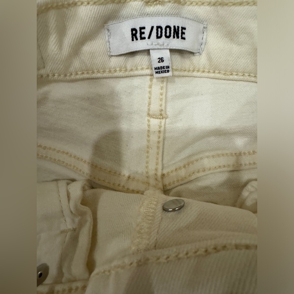 Re/Done White High Rise Skinny Jeans - Size 26 - Picture 8 of 10